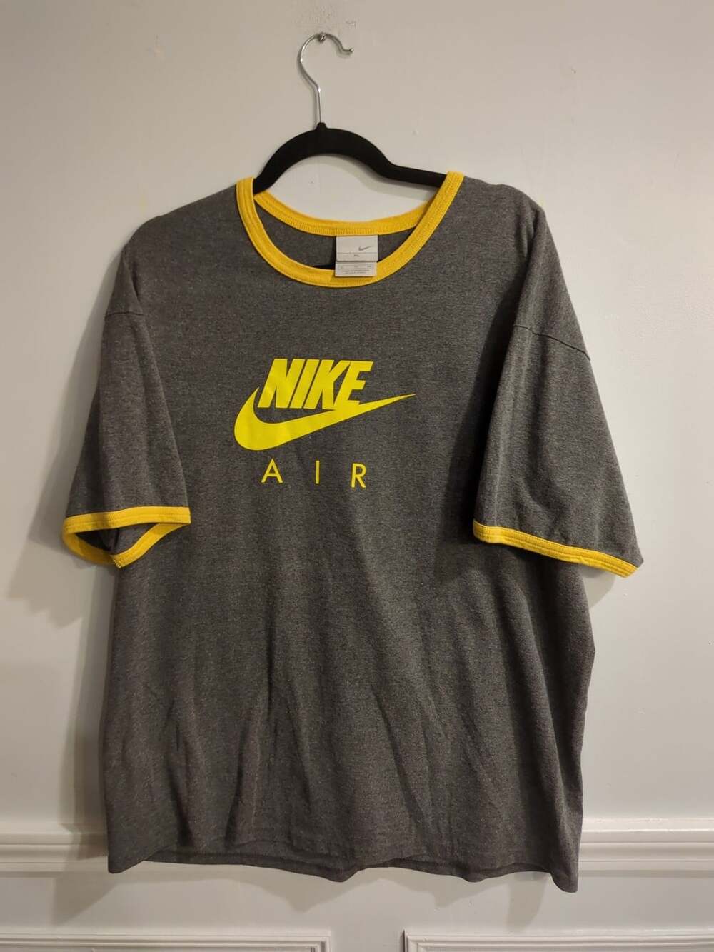 Nike Air Ringer T-Shirt Size XL Gray Yellow vintage y2k skater